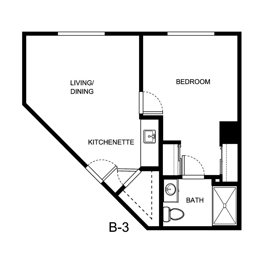 Long floor plan